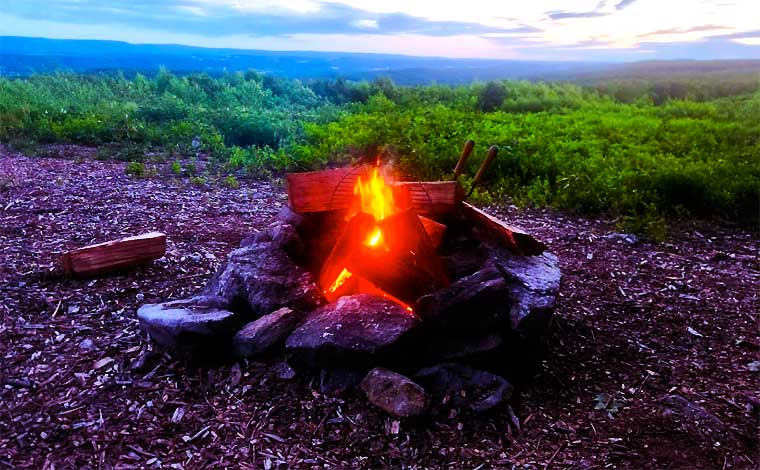 100 Mile View Campground Fire Pit