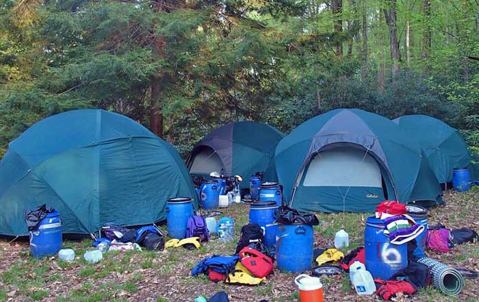 2022 Delaware River Sojourn campsite