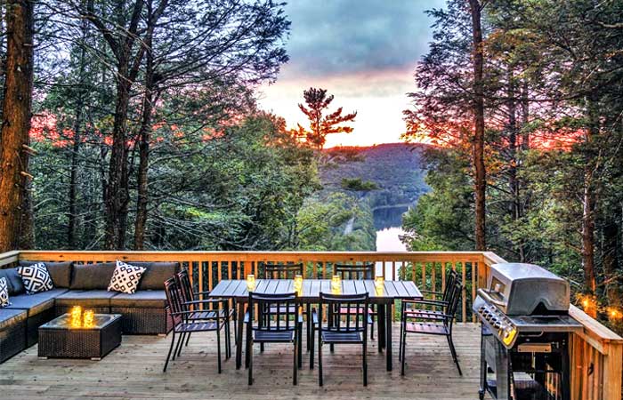 62 Acre Rivers Ledge Deck over River View