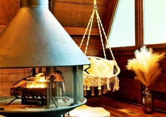 A-Frame Dream House Fireplace