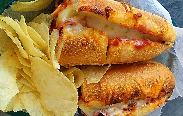 AJ's Pizza & Parm House chicken parm sub