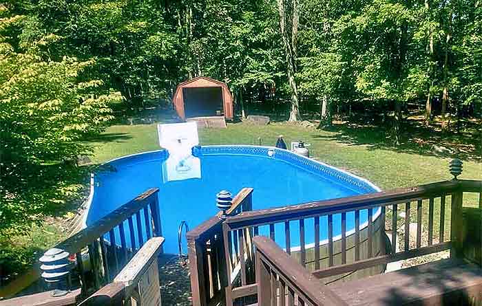 All-in-One Pocono Vacation House swimming pool