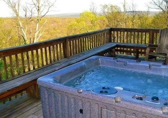 Amish-Built Chalet hot tub