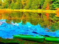 Arrowhead Ranch Lakefront Glamping Kayaks on Lake