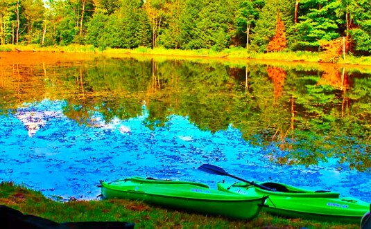 Arrowhead Ranch Lakefront Glamping Kayaks on Lake