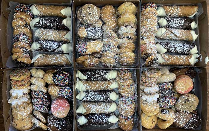 Arthur Ave Italian Deli boxes of cannoli