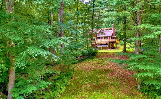 Beach Lake Riverfront House Exterior