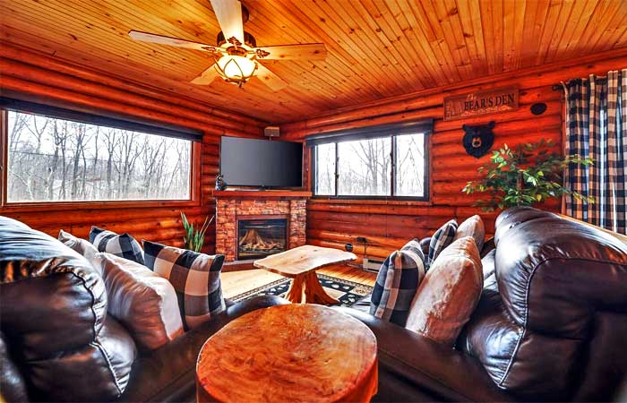 Bears Den Poconos Living Room