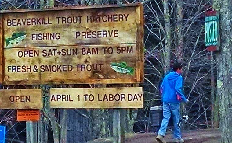 Beaverkill Trout Hatchery Sign