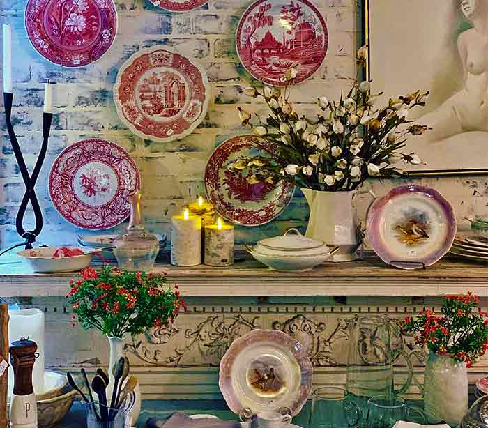 Behind the French Doors dining plates