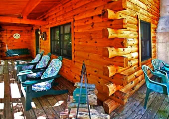 Beltzville Log Cabin Deck