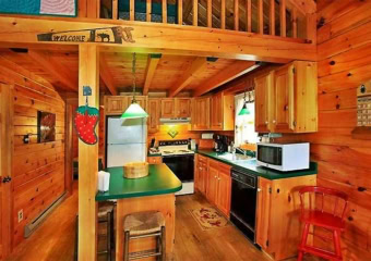 Beltzville Log Cabin Kitchen