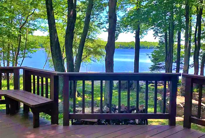 Big Bass Lakefront Deck Overlooking Lake