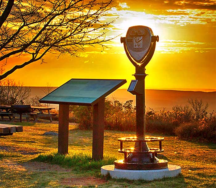 Big Pocono State Park map station at top