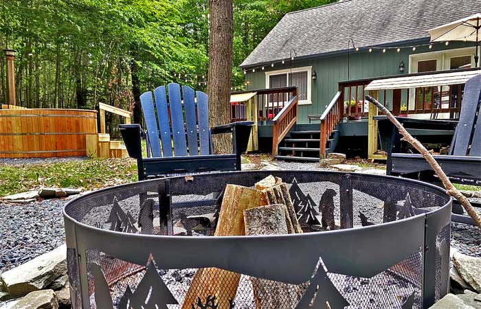 Blakeslee Pine Cabin Fire Pit