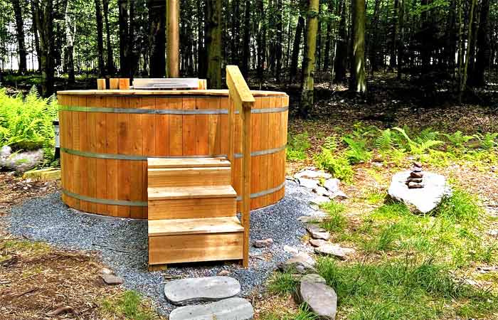 Blakeslee Pine Cabin Wood Fired Hot Tub