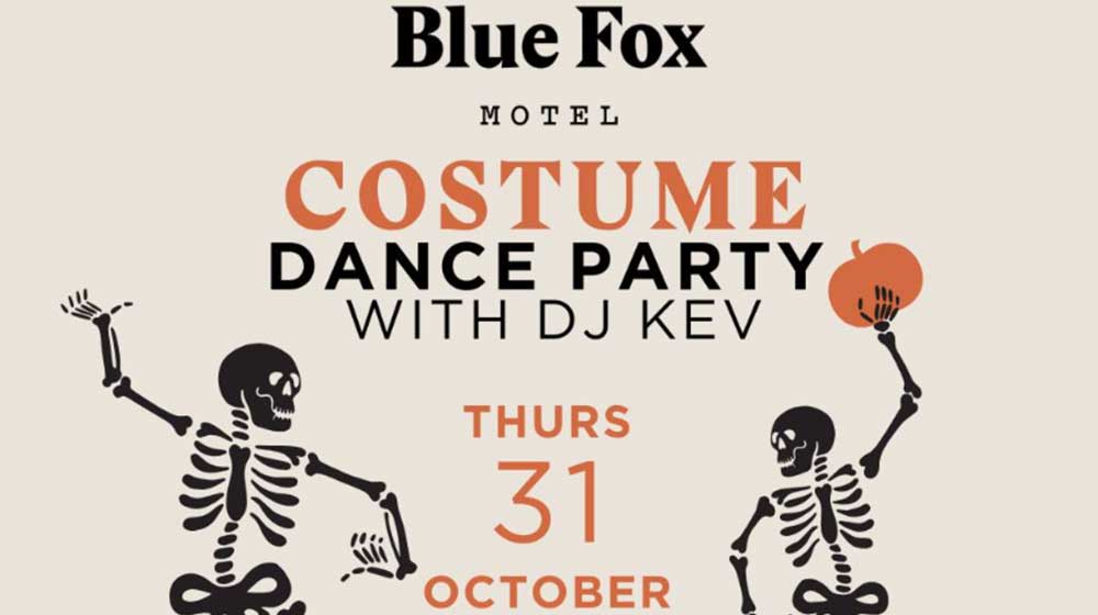 Blue Fox Costume Dance Party Poster