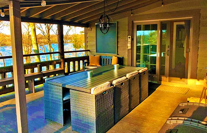 Cabernet Cabin on Lake Harmony Deck