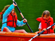 Camp Akiba Girls Boating