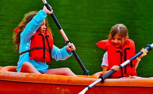 Camp Akiba Girls Boating