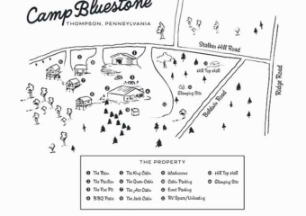 Camp Bluestone Queen Cabin Map