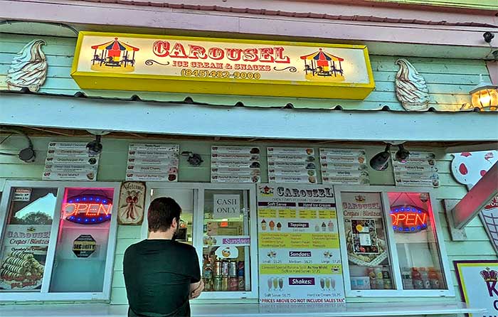 Carousel Ice Cream pick up counter