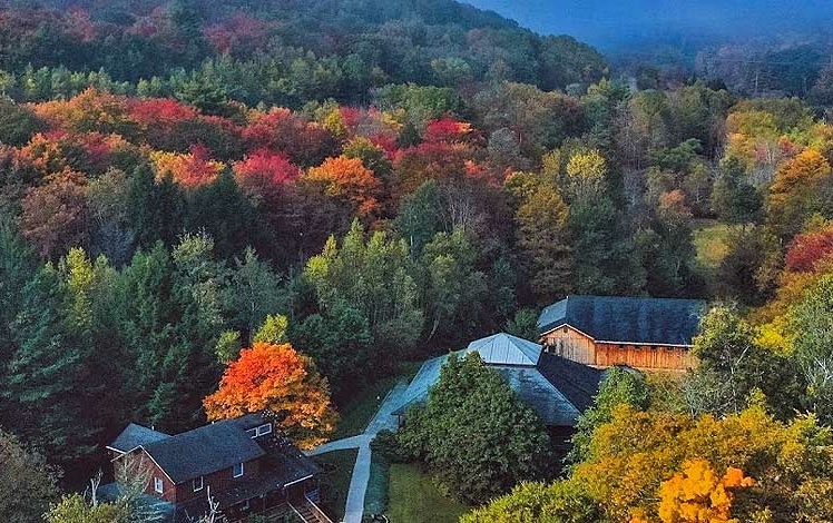 Catskill Fly Fishing Center & Museum aerial view
