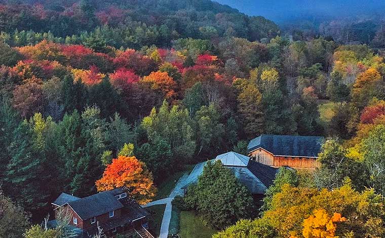 Catskill Fly Fishing Center & Museum aerial view