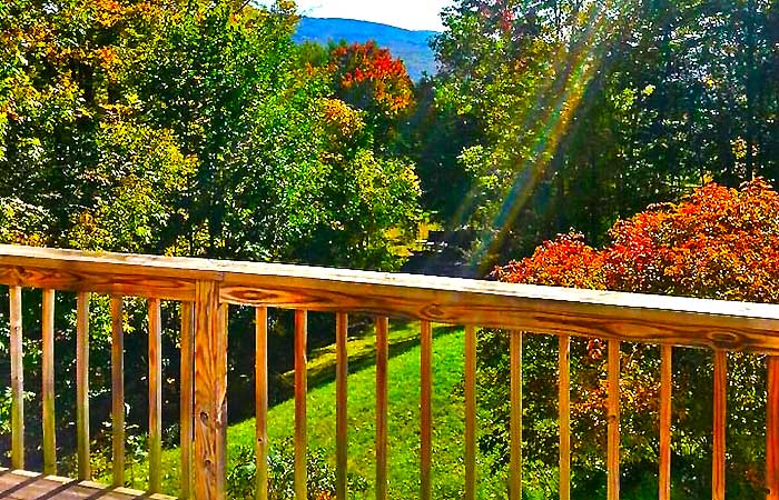 Catskills Mountain View Chalet View from Deck