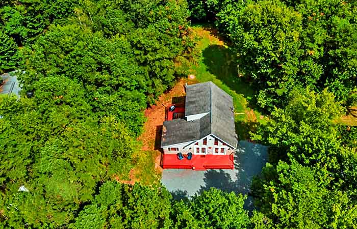 Chalet on Hunt Aerial View