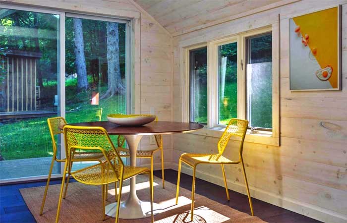 Chic Cabin on Callicoon Creek Dining Table