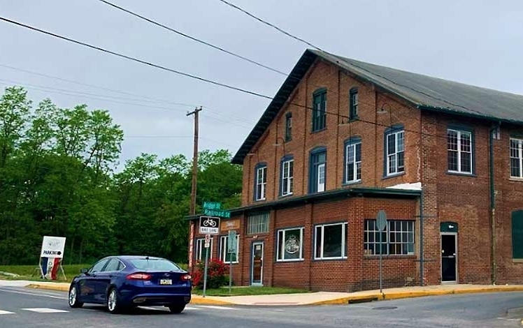 City House Hostel Poconos exterior brick building