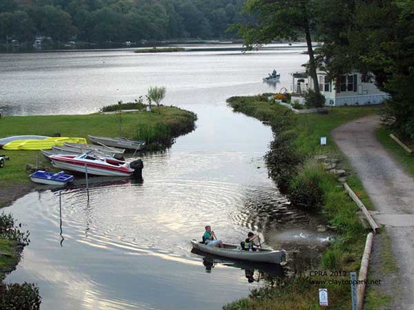 Clayton-Park-Campground-canoe-in-the-inlet