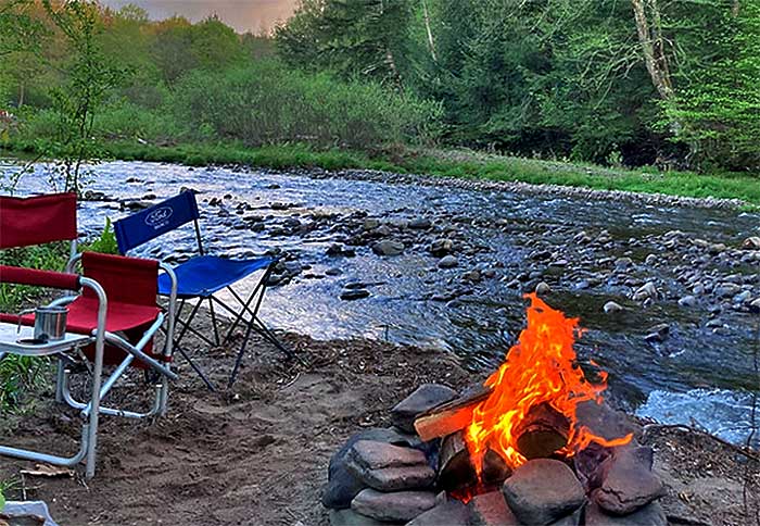 Covered Bridge Campsites Fire on the Water