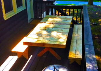 Cozy Cottage in the Woods Outdoor Dining Table