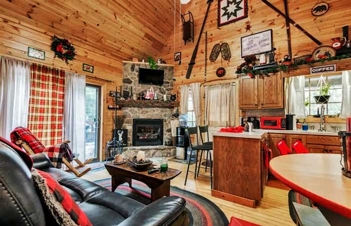 Cozy Creek Cabin Great Room