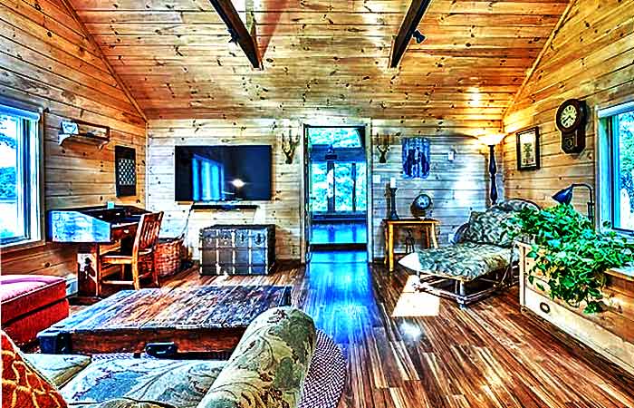 Cozy Lake House in Swan Lake Living Room