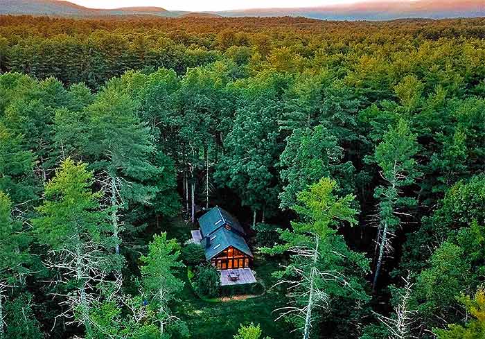 Creekside Cottage Aerial View