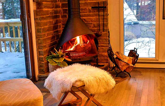 Crest Hill Chalet MALM fireplace