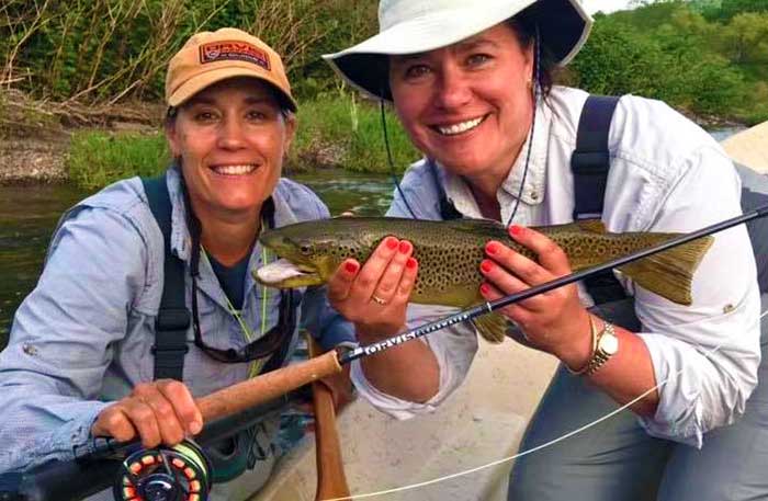 Cross Current Guide Service happy fisherwomen