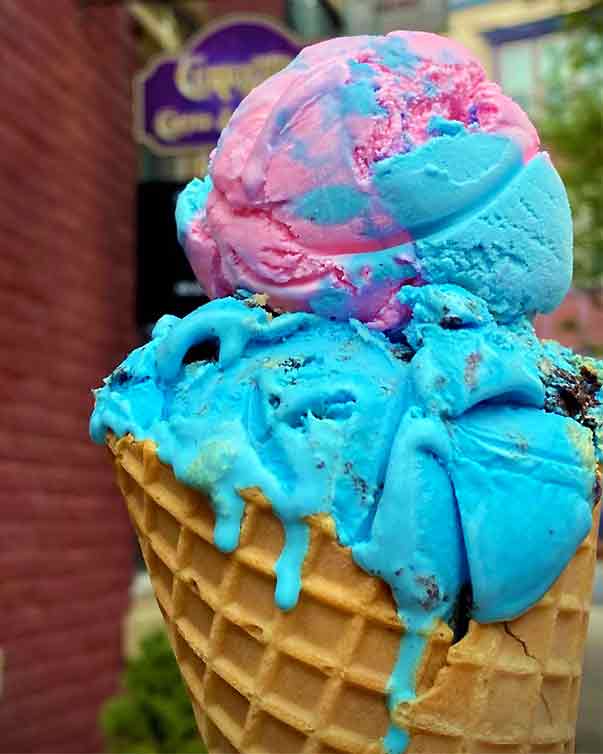 Curiosities Coffee & Ice House cookie monster ice cream