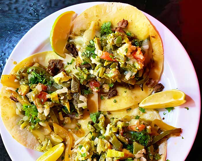 Del Tacos plate of tacos