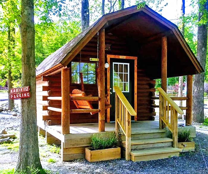 Delaware Water Gap KOA cabin exterior