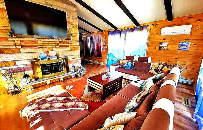 Emerald Cabin Living Room
