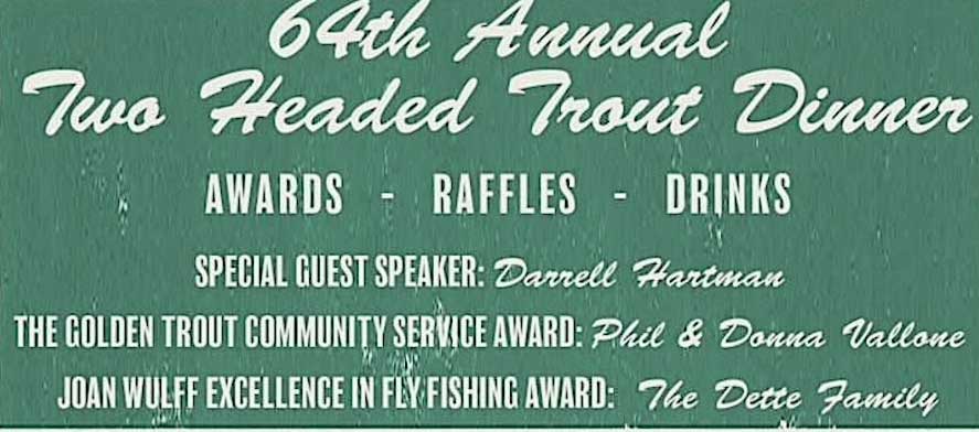 64th Annual Two-Headed Trout Dinner Poster 2