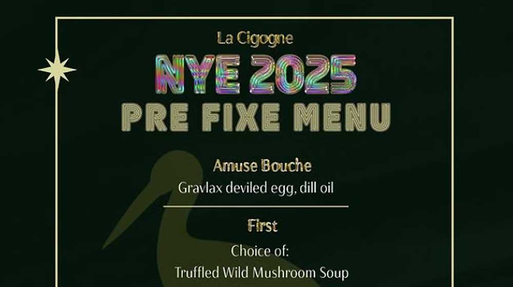 La Cigogne NYE 2025 Menu