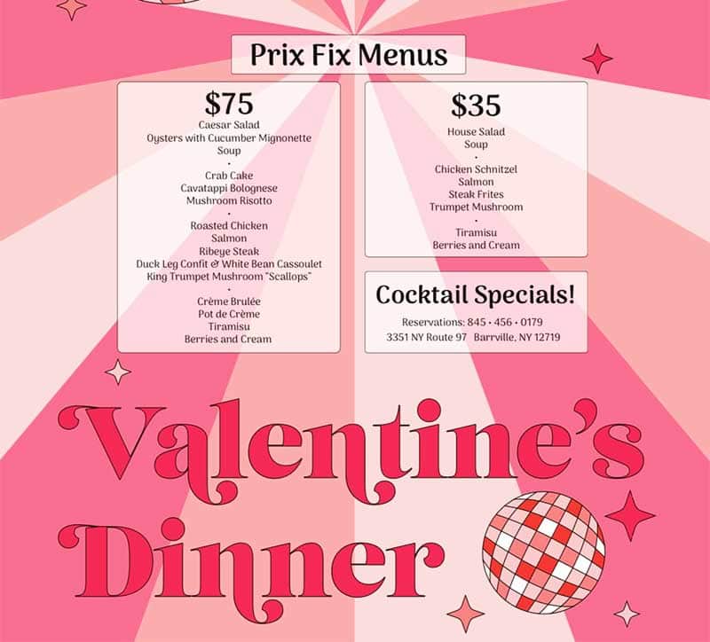 River's Edge Valentine's Dinner Poster 2