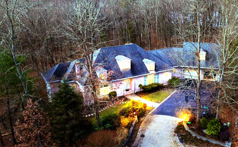 Fancy Poconos Castle Exterior