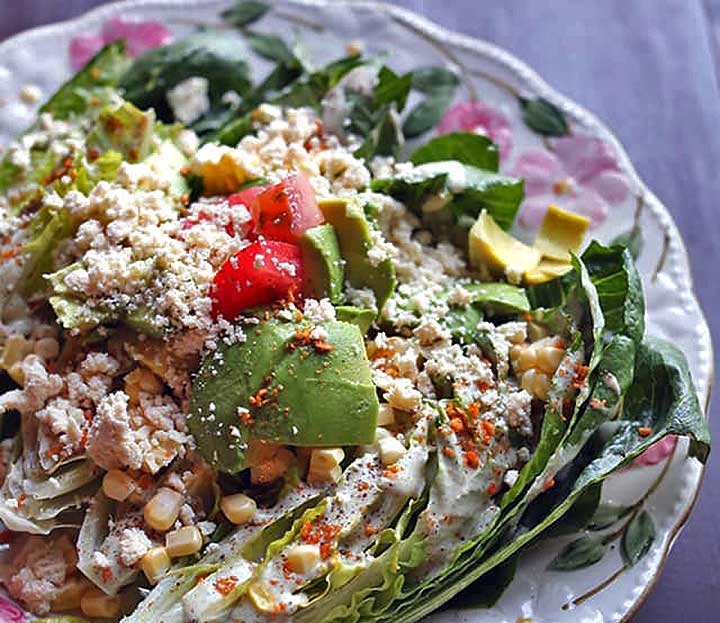 baby romaine wedge salad