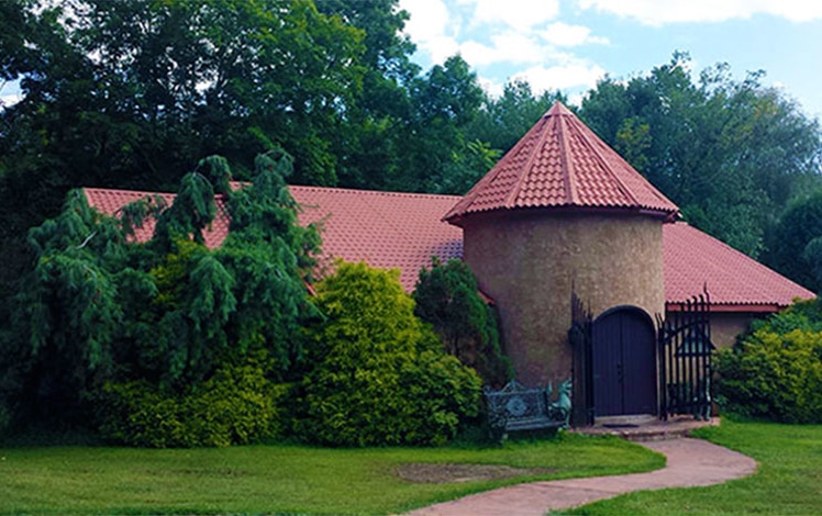 Frazetta-Art-Museum-exterior-castle-like-building-and-grounds